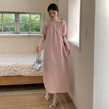 【新款】现货！夏季度假风粉色连衣裙9839-P115-控168，女装连衣裙，浙宝125