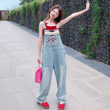 【新款】现货！夏季俏皮阔腿连体牛仔背带裤A15-P125-控188，女装连体裤，浙宝125