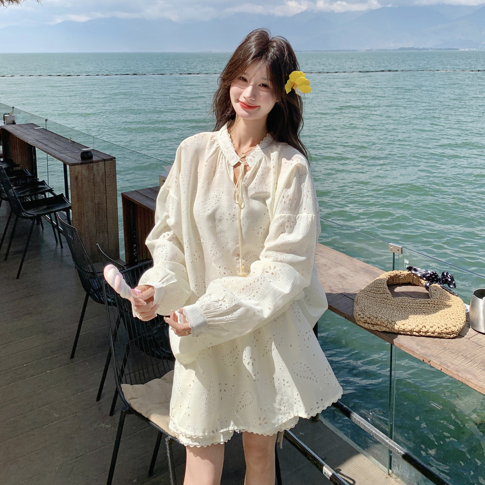 新中式国风蕾丝刺绣短裤套装女夏2025新款两件套独特绝美显瘦遮肉,女装套装/套裙,浙宝125