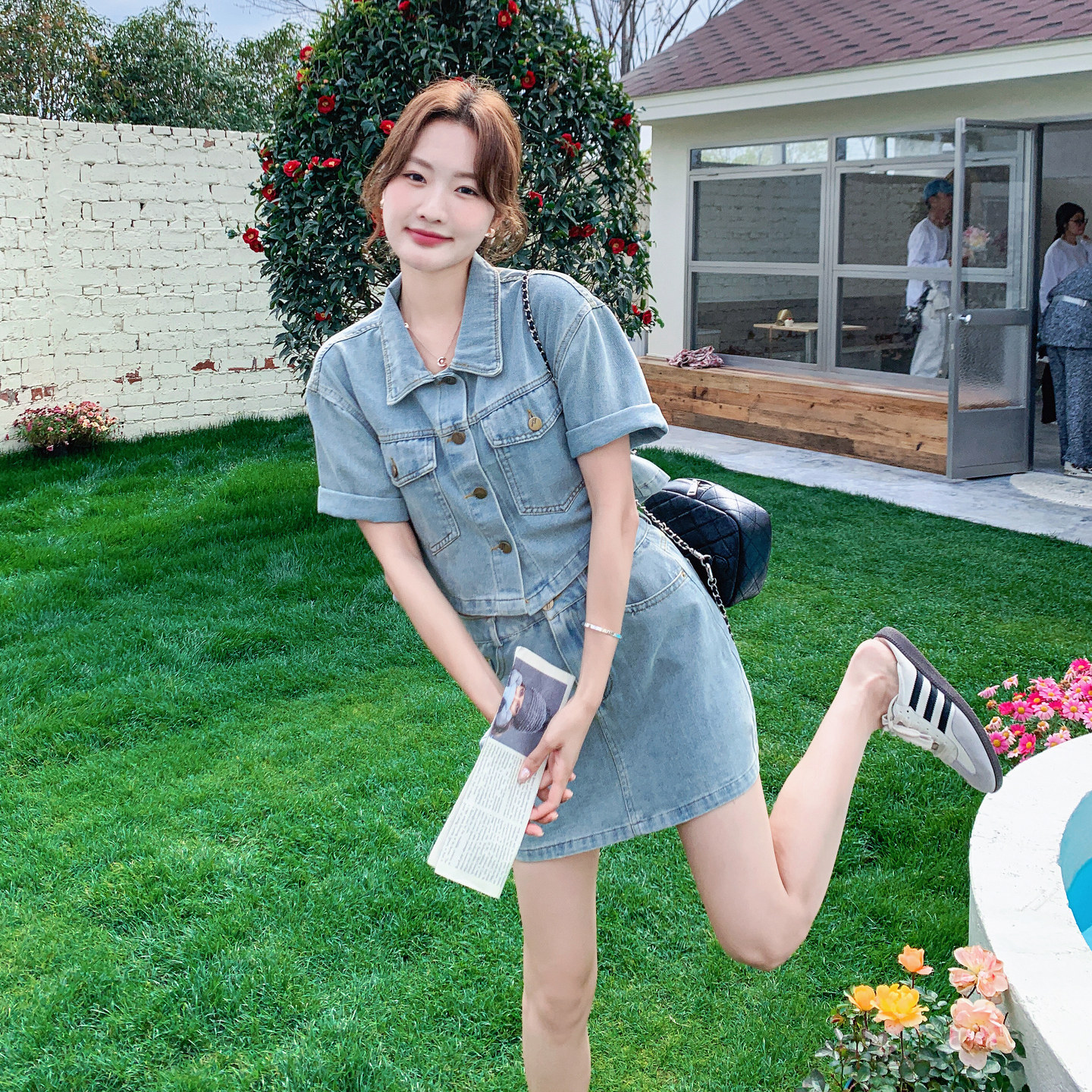 【新款】现货！气质感挺括牛仔套装2D003-2615-P145控238，女装套装/套裙，浙宝125