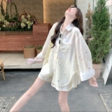 【新款】数据款！现货125-A69轻薄刺绣防晒套装P145控208，女装套装/套裙，浙宝125
