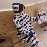 现货主推款！高品质条纹拼接针织卫衣连衣裙9039-P115-控168，女装卫衣/绒衫，浙宝125