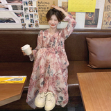 【新款】现货!！！浪漫法式碎花长袖连衣裙9871-P115-控168，女装连衣裙，浙宝125