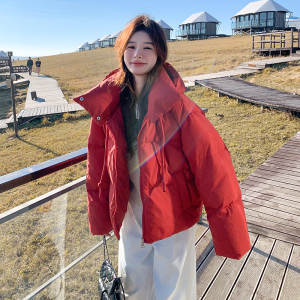 新款！已出货！红连帽羽绒棉服外套 9899-P165-控248图片