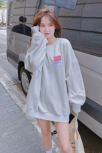 2022新款 现货 韩版设计感宽松慵懒风贴标套头卫衣 W10-P95-控148图片