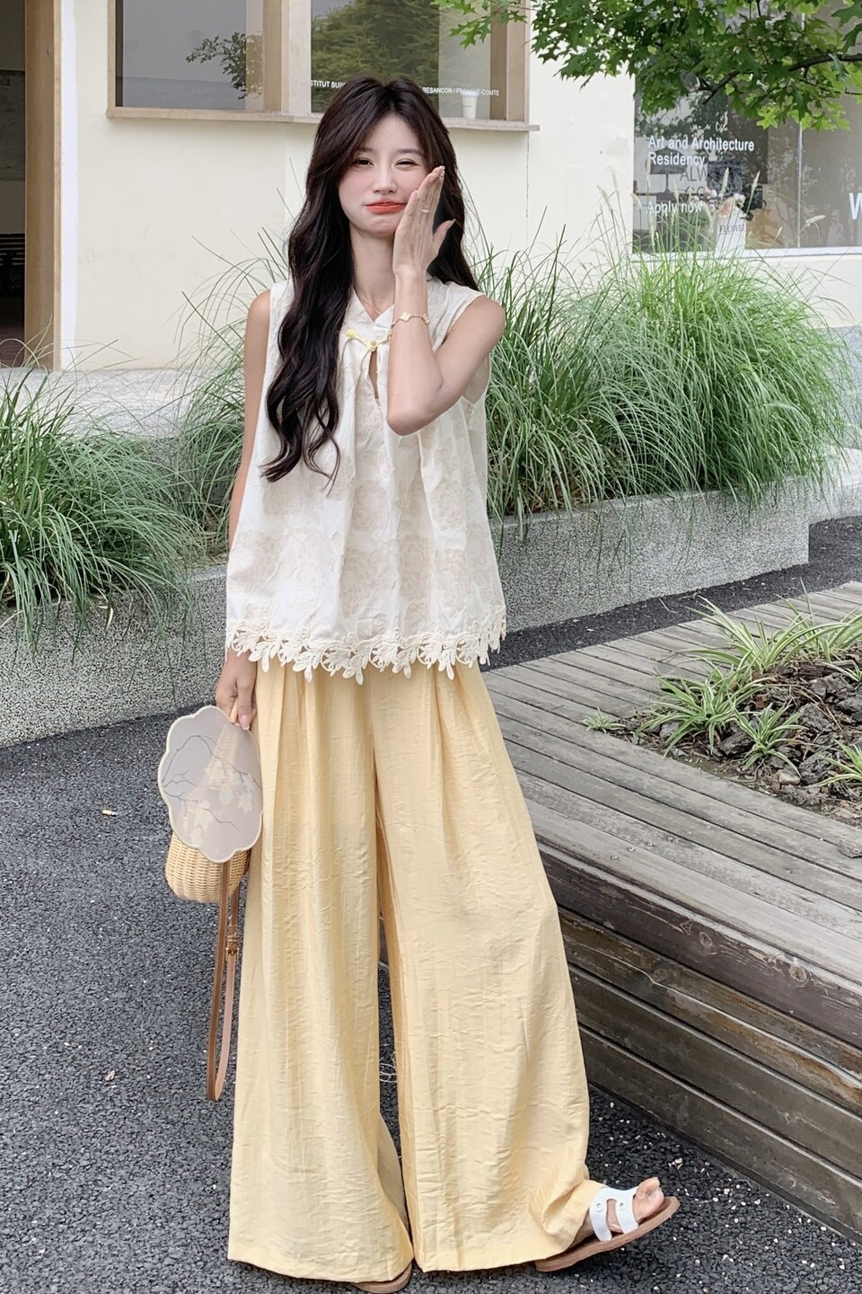 新款现货时尚设计款上衣+阔腿裤套装2D003-A67-P165控248,女装套装/套裙,浙宝125