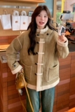 【新款】卡其色皮毛一体保暖羊羔毛外套9888-P185-控278，女装短外套，浙宝125