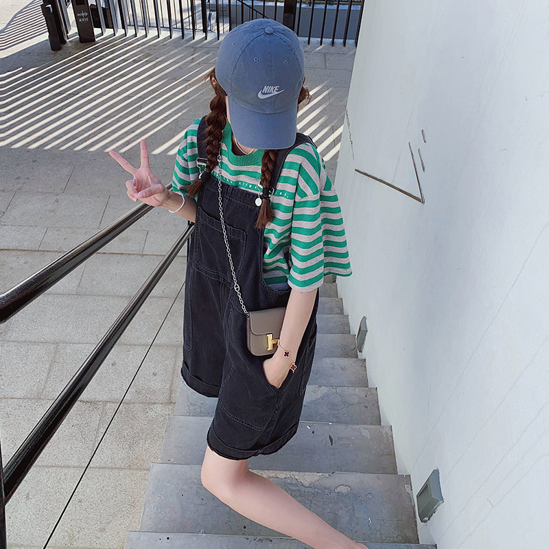 新款背带裤9023背带裤P95K148-T恤套装P125K178，女装牛仔裤，浙宝125