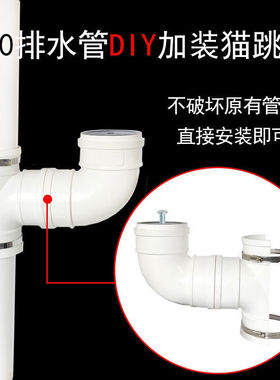diy下水管排水管改造猫爬架配件自制通天柱猫架实木跳台剑麻猫树