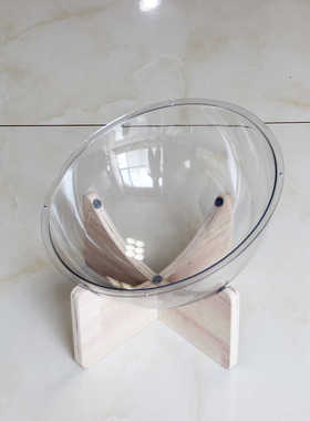 猫咪太空舱猫窝亚克力透明半球罩猫窝材料爬架diy自制猫爬架配件