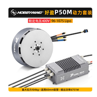 hobbywing好盈P50M电机航模无人飞机多旋翼96S动力套装 行业大载重