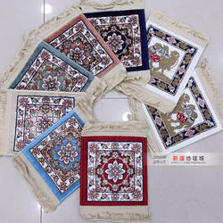 新疆地毯加厚汽车坐垫扶手箱毯子茶杯鼠标隔热盘垫正方形小毯礼物