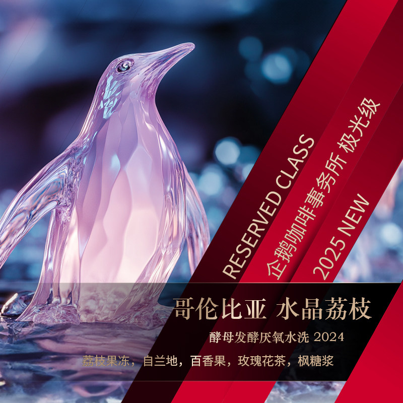 企鹅咖啡事务所 极光 大花鹅系列 哥伦比亚 水晶荔枝  200g