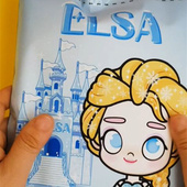 艾莎 安娜公主冰雪奇缘可动纸娃娃化妆盲袋diy安静书女孩手工材料