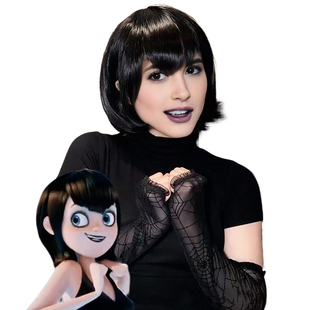 梅菲斯cos假发万圣节发饰梅维斯精灵旅社波波头搞怪短发动漫全头