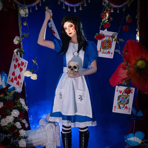 爱丽丝cos服梦游仙境万圣节服装女装服饰装扮衣服角色扮演成人