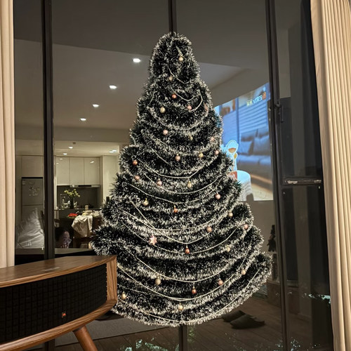 玻璃圣诞树毛条diy材料包圣诞节装饰品墙面挂件挂饰氛围场景布置