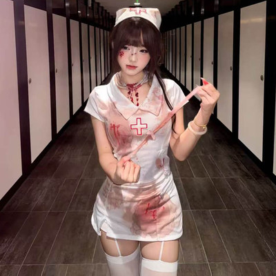 万圣节成人服装女仆装护士服cos装扮衣服搞怪角色扮演大人服饰
