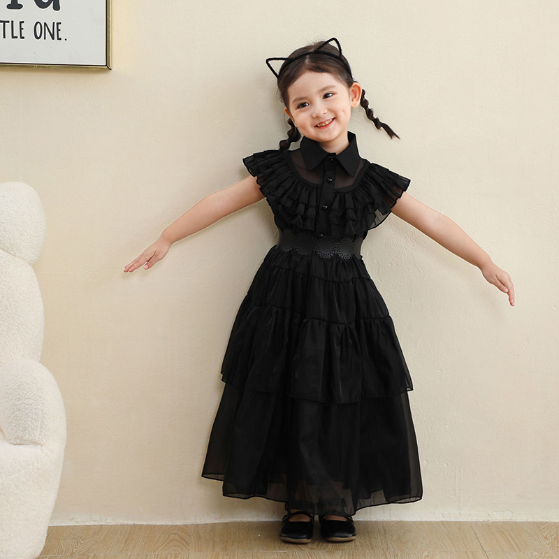 万圣节服装儿童服亚当斯连衣裙