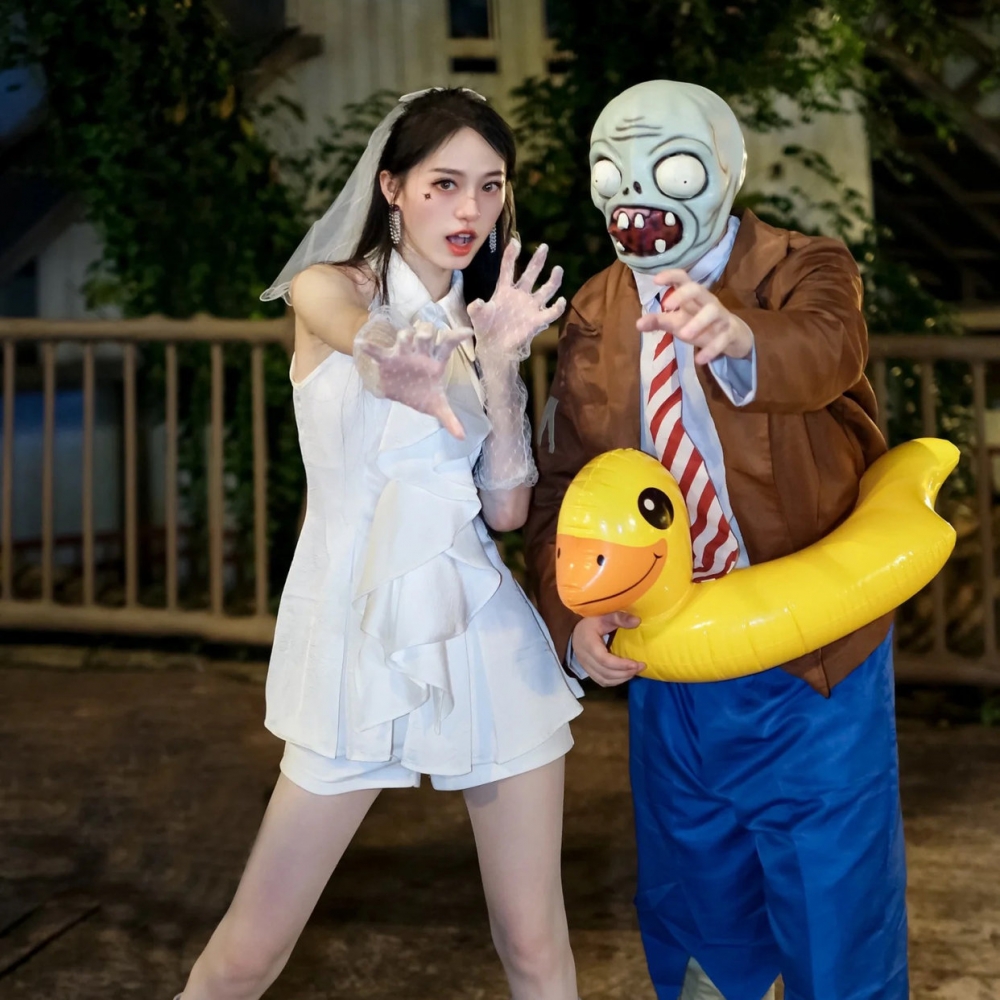 万圣节植物大战僵衣服装扮套装