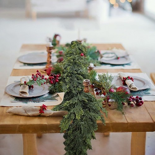 圣诞节装饰品仿真藤条桌面摆件门挂店铺餐桌挂件挂饰场景氛围布置