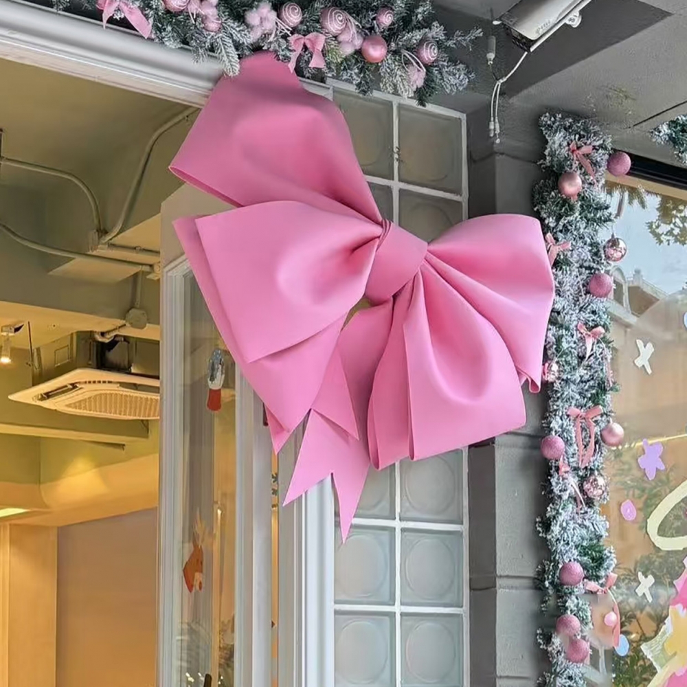 圣诞节装饰品蝴蝶结手工diy材料包店铺氛围场景布置挂件拍照道具