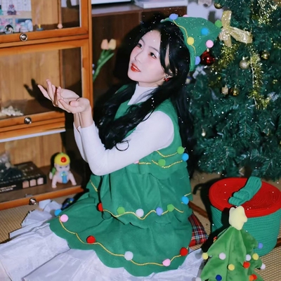 圣诞树衣服圣诞节服装成人女装扮服饰连衣裙cos服穿搭2025新款