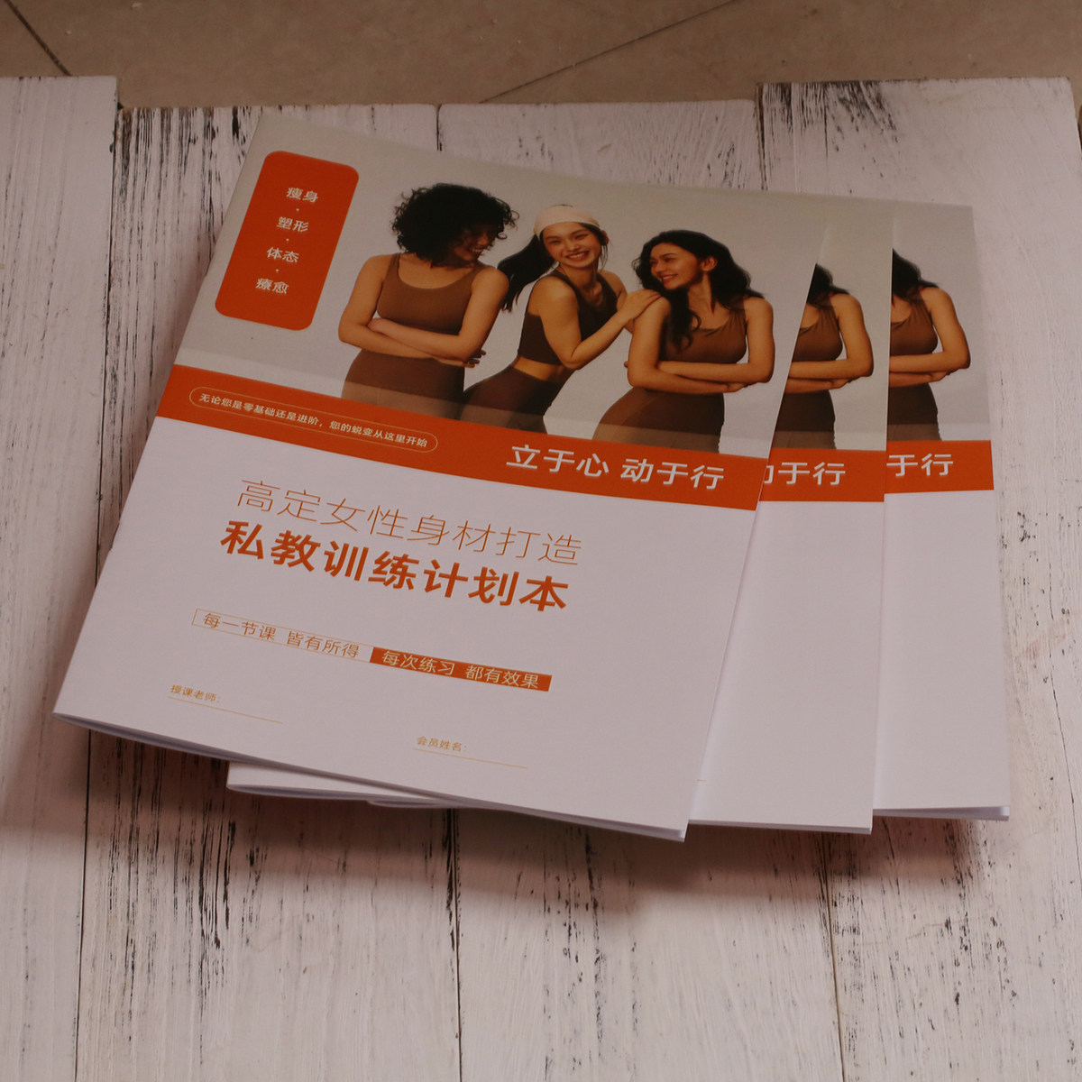 高定女性身材打造私教训练计划本健身塑形日程本运动健身会员塑形一对