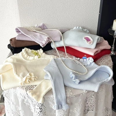 儿童毛衣2025男女童秋冬新品4184净色款中领韩版中大童打底毛衣