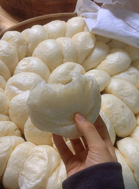 峰仔空气馒头400g*5包衢州龙游手工酒酿早餐加热喜事馒头白馒头