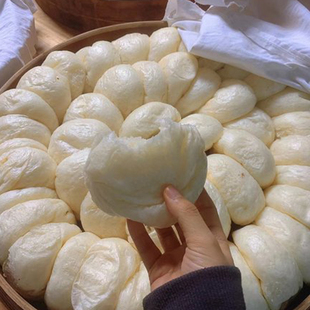 峰仔空气馒头400g*5包衢州龙游手工酒酿早餐加热喜事馒头白馒头