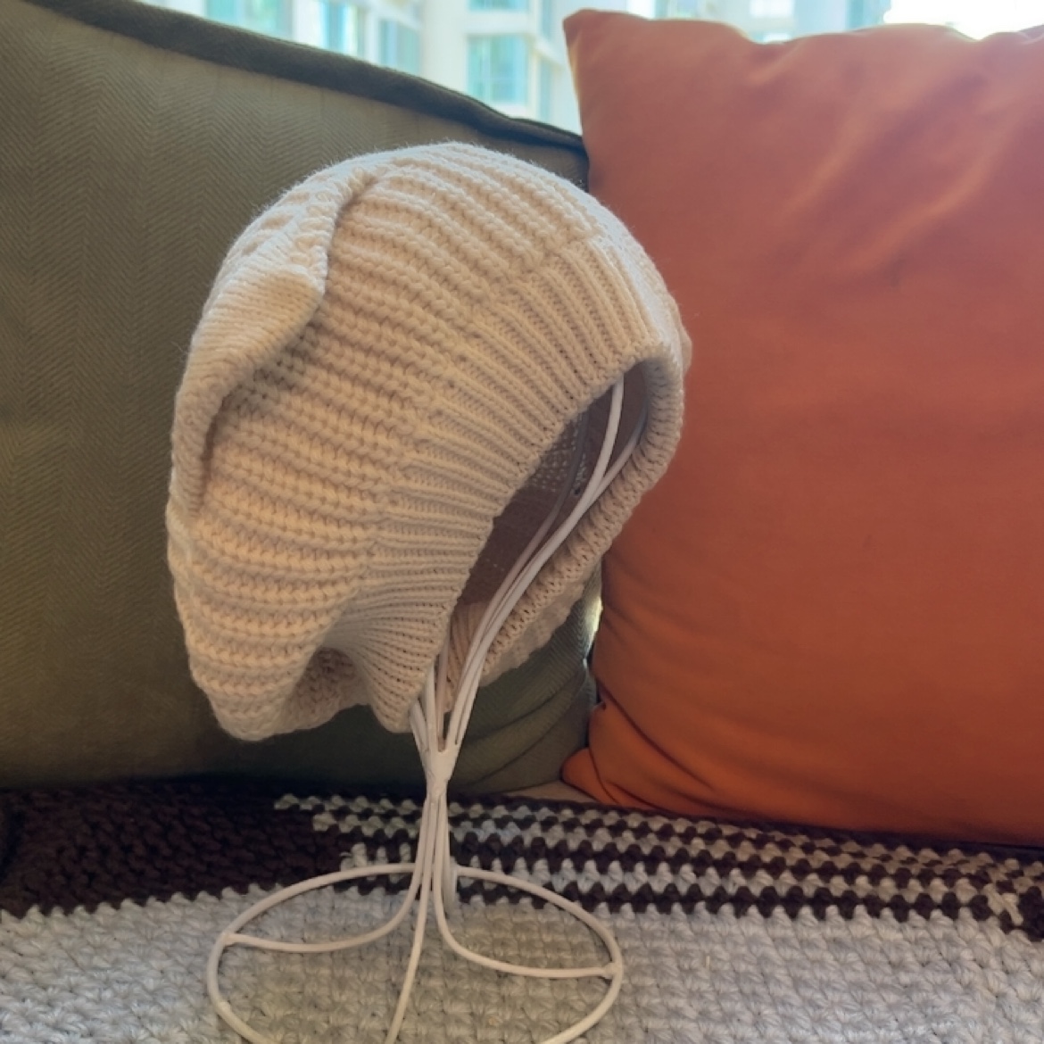 手工编织毛线帽子成品 女孩秋冬时尚单品 蓓蕾帽