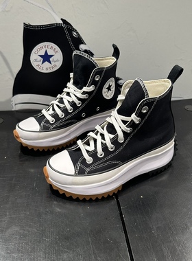 Converse匡威奥莱正品代购Runstar高帮男女帆布增高厚底鞋166800c