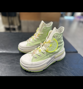 Converse匡威奥莱正品增高夹心绿水柠檬高帮女帆布厚底鞋A10070