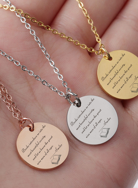 Books introduce us into the most beatiful society 项链吊坠