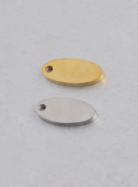 diy椭圆形镜面刻字挂件手链吊牌