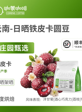 咖蒙咖啡手冲铁皮卡日晒圆豆咖啡豆云南新鲜烘焙可现磨咖啡粉250g