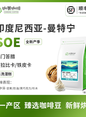 意式SOE曼特宁G1 印尼水洗湿刨精品咖啡豆新鲜烘焙可现磨250G