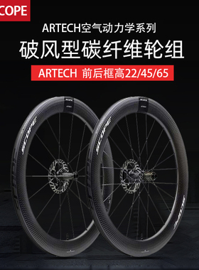 荷兰SCOPE碳纤维公路车碟刹轮组22/45/65宽开口轮圈直拉cs培林