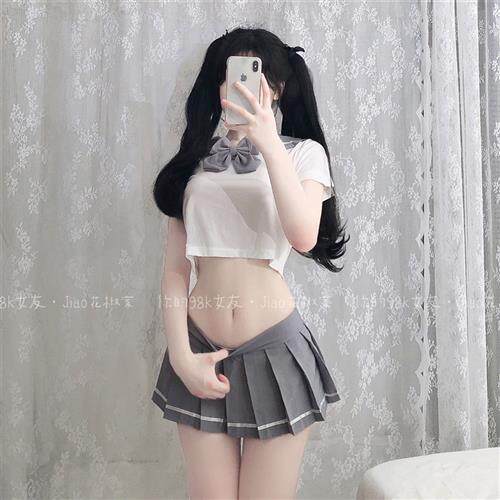 qqny女性感内衣情调jk制服纯欲校园风学生制服套装情侣私密睡衣女