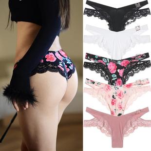 情侣性感平角夜火辣蕾丝 激情丁字女内c字库开裆裤 情侣内裤 情侣款