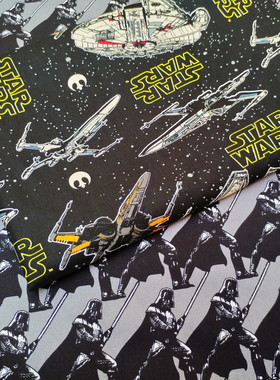 出口欧美外贸平纹布手工DIY包包宝宝儿童武士全棉布料