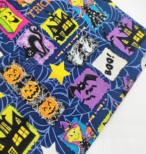 外套面料南瓜披肩裙装 万圣节烫金纯棉平纹布手工DIY包包儿童服装