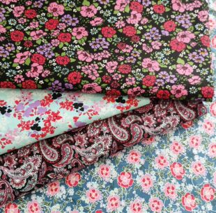 一米价20支纯棉布料复古印花小碎花布料手工DIY拼布包包儿童服装