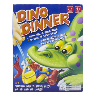 美国DINO DINNER贪吃鳄鱼恐龙晚餐钓鱼抢捞寻宝儿童益智桌面游戏