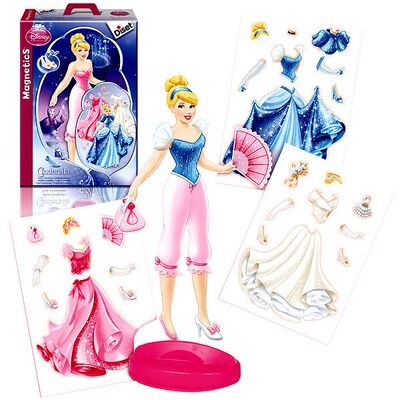 Diset magnetics disney迪士尼女孩公主裙换装磁性贴手工益智礼物