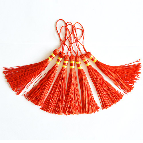 古品文化金色流苏穗子小号红色书签礼品挂件卡片饰品配饰扇坠吊穗