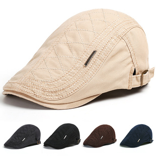 帽子男士夏天贝雷帽时尚英伦鸭舌帽春夏季遮阳帽前进帽牛仔帽出游