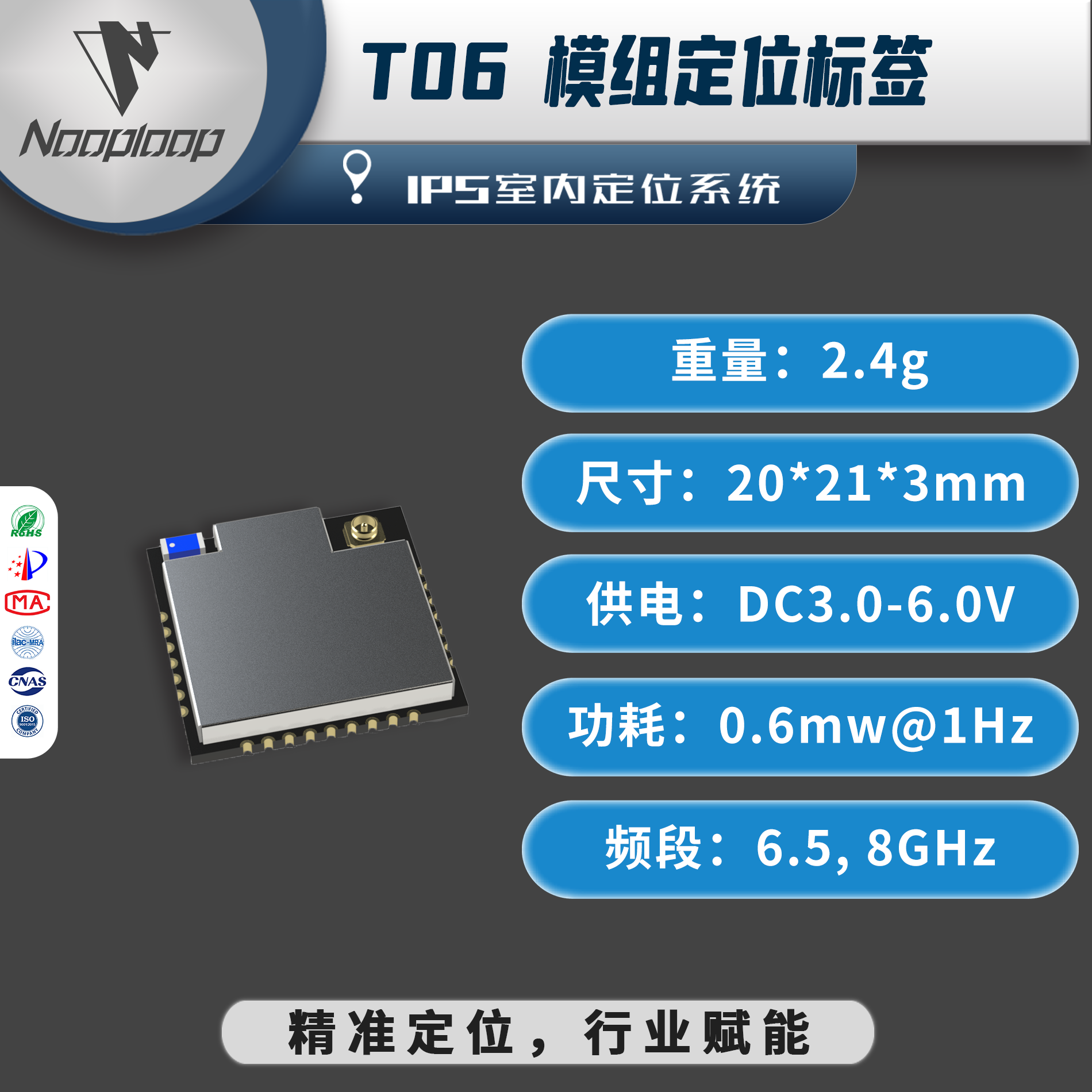 T06模组标签 IPS室内定位系统 UWB定位 超宽带 模组无线高精度