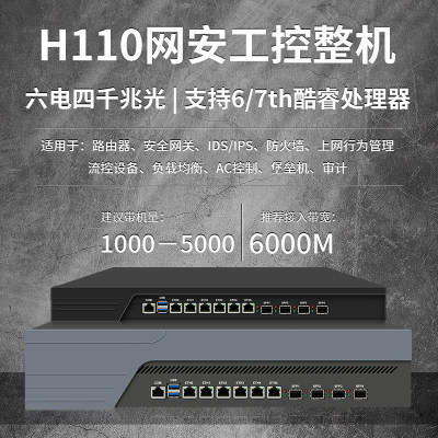 H110路由工控机6电4光全千兆